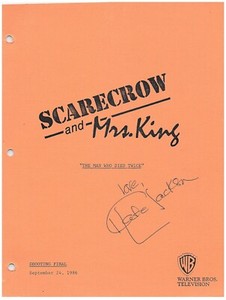 SCARECROW & MRS. KING SCRIPT THE MAN WHO DIED TWICE KATE JACKSON AUTOGRAPH (copy