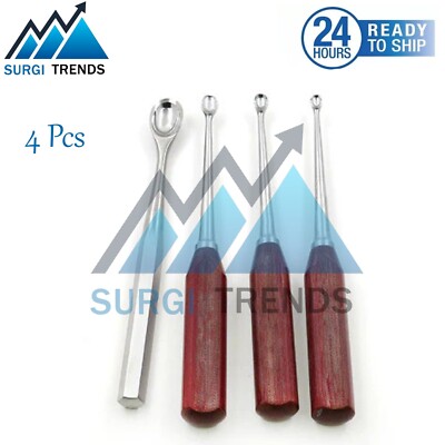 Femoral Ligament Cutter Hatt Spoon Surgical Orthopedic Instrument Set Of 4 Pcs