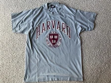 Vintage Harvard University Single Stitch Graphic Shirt Screen Stars Best Mens L