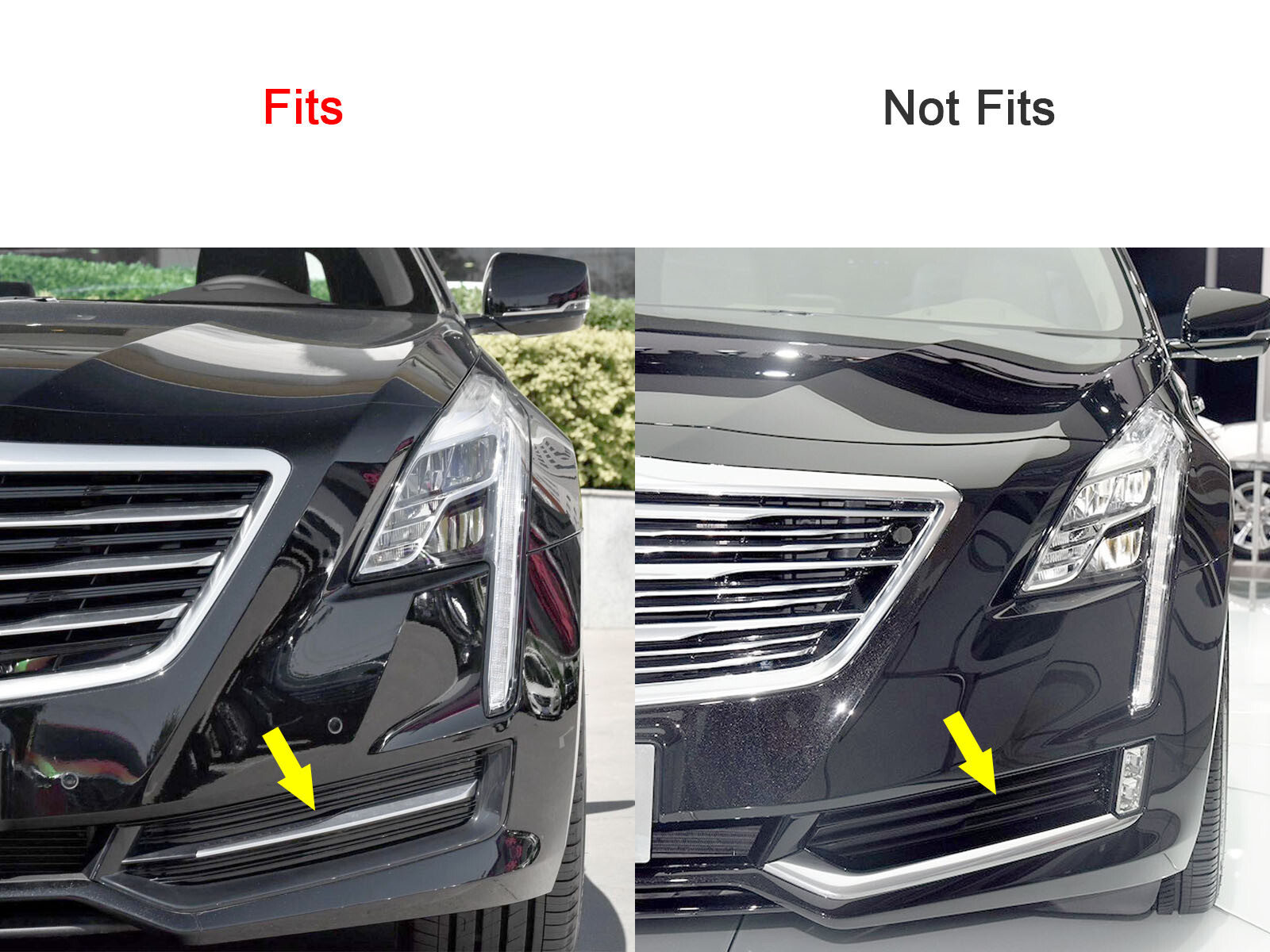 Black Honeycomb Mesh Front Bumper Grille For 2016-2018 Cadillac CT6 - ABS Plastic