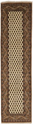 Handmade Indo-Botemir Oriental Runner Rug Allover Floral Design Carpet 2'4X9 ft