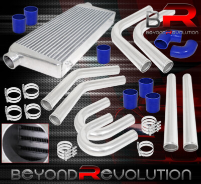 Turbo Intercooler Kit Combo 3.0'' Polished Piping + Fmic + Couplers +Clamps Set