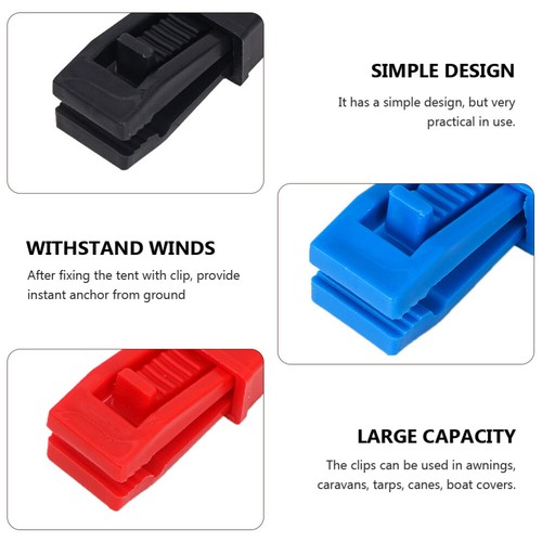 12 Pcs Wind Rope Awnings Clip Outdoor Camping Clamp Windproof Fixing Tool - Zdjęcie 2 z 12