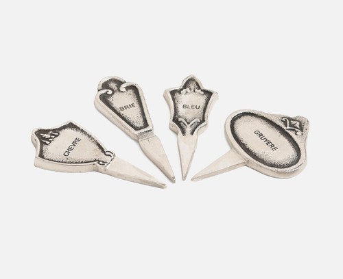 MARCATORI FORMAGGIO IN ACCIAIO INOX INCISI A MANO (SET DI 4) - Foto 2 di 4