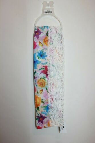 Disney Parks Floral Loop Scarf Lace Detail Hidden Princess Details NWT