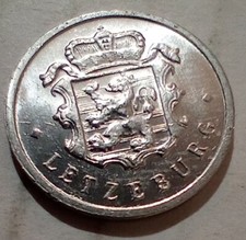 Luxembourg Small Coin 25 Centimes 1972 Aluminum 19mm Letzeburg Crown Lion