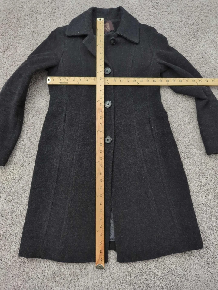 Anne Klein Walker Coat 2P Petites Single Breasted 70% Wool 10% Cashmere - Image 3 of 4