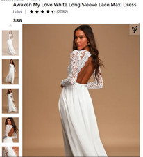 awaken my love white long sleeve lace maxi dress