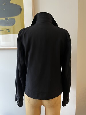 Vintage Mid-90s APC black wool gabardine women's blouson