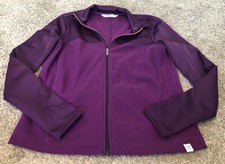 VSX Victoria's Secret Sport Full Zip Fleece Jacket Sweatshirt Purple Small A5 