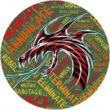 Slipmat Slip Mat Pad for 12" Turntable Vinyl LP DJ Record Player DRAGON DESTROY