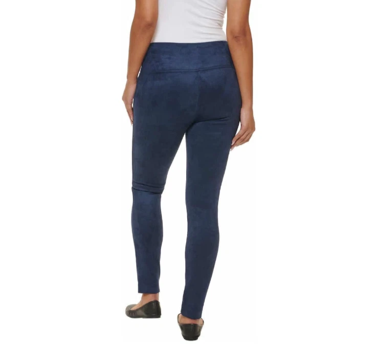 Pantalón Andrew Marc Azul Oscuro Imitación Gamuza Cintura Alta Pull-on Abdomen Panel de Control - M Foto 4 de 4