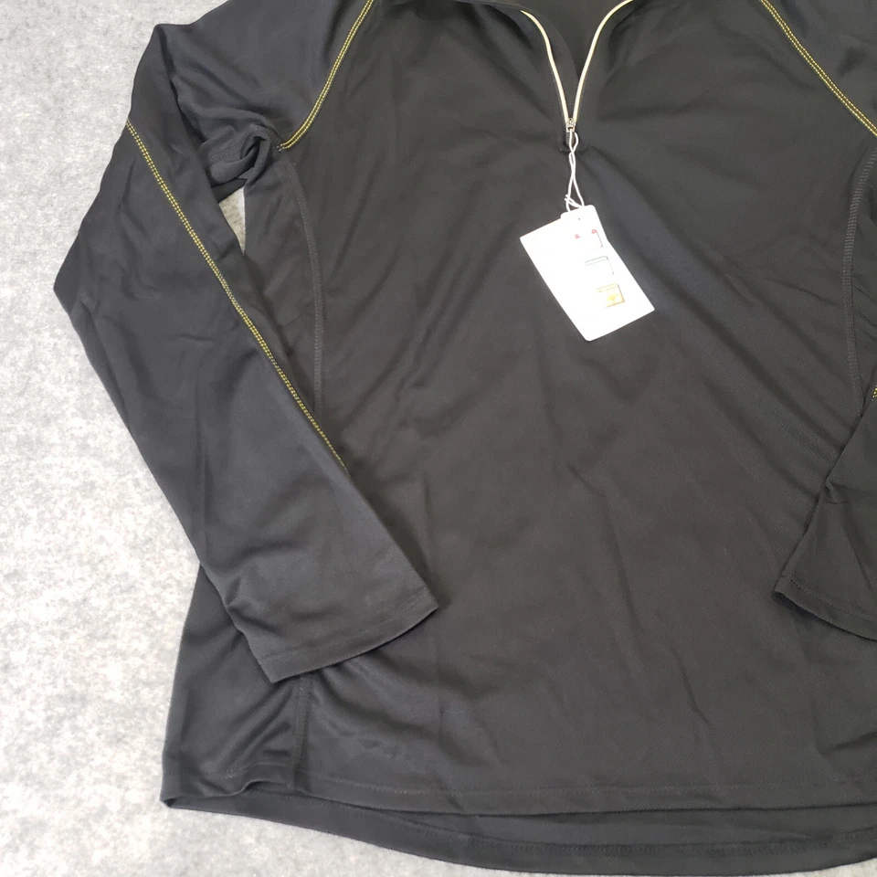 North End Polo Shirt Mens Medium Black 1/4 Zip Dri Fit Polyester - Image 3 of 4