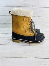 Girls' Kit Leather Winter Boots - Cat Jack Tan 13