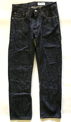 Gustin Jeans Dark Slim Raw Denim Button 