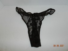 Lingerie Cacique second skin panties size m/6 BROWN SHEER FLUTTER VTG