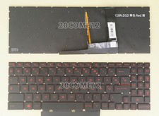 New For MSI Katana GF66 GF76 keyboard Red backlit no frame French Clavier