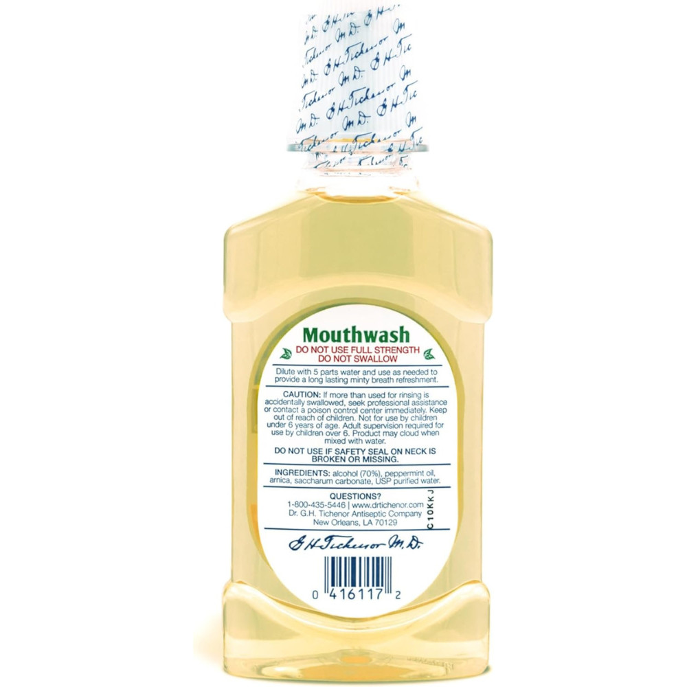 Dr. Tichenor's Peppermint Mouthwash, All Natural, Concentrate, 4 fl. oz
