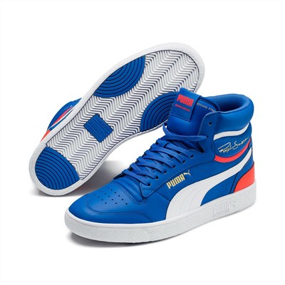 blue and orange puma shoes