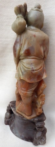 Vintage Hardstone or Soapstone ? Carving Chinese Fisherman Sculpture 14.5cm - Picture 4 of 8