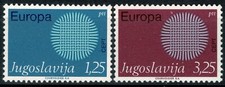 YOUGOSLAVIE 1970 CEPT EUROPA  YT n° 1269 et 1270 Neufs ★★ luxe / MNH