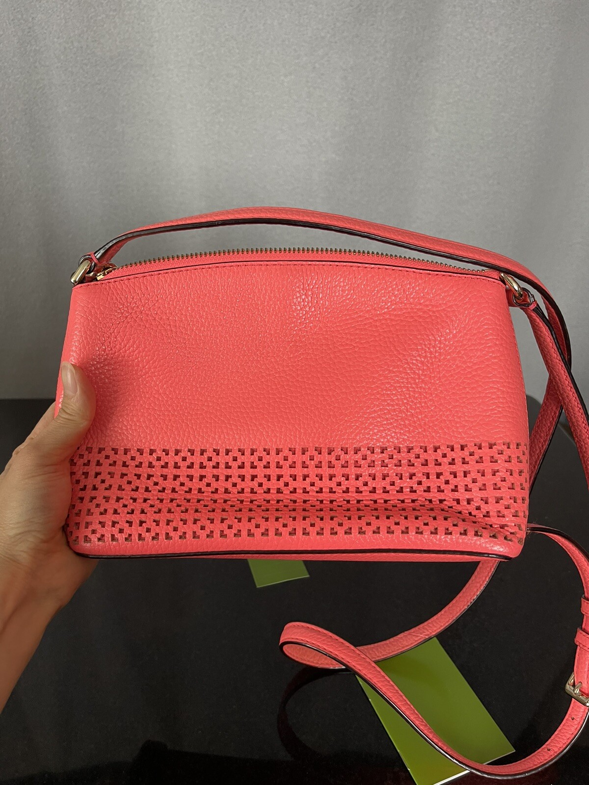 Authentic Kate spade Coral pink leather Millie Wakefield Lane crossbody bag