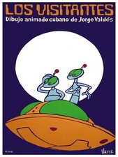 5013.Animated Movie Poster.Los Visitantes.Room design.Alien Home interior design