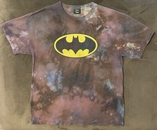 Acid Washed Tie Dye DC-Comics Batman Bat-Signal Tee XL