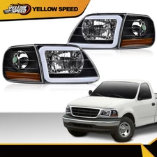LED DRL Headlights + Corner Lights Fit For 97-03 Ford F150 / 99-02 Expedition