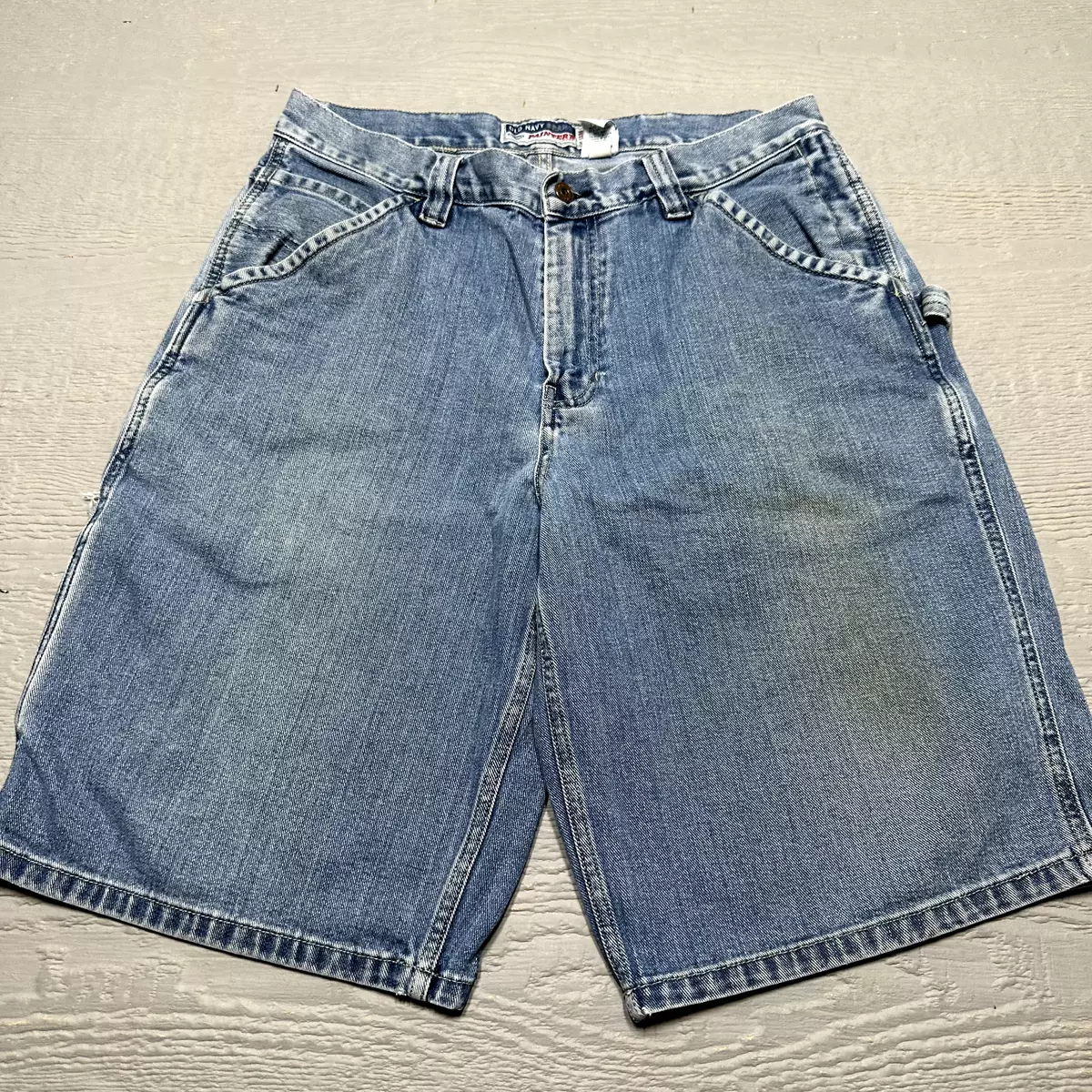 90s jean shorts men top