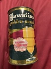 Vintage 1958  Hawaiian Punch Fruit Punch 46 Oz Metal Tin Can Pineapple