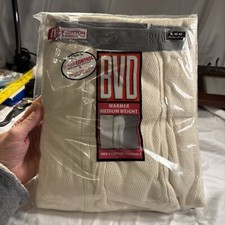 BVD Men XL (40-42) Natural Warmer Medium Weight Cotton Thermal Bottoms Pants