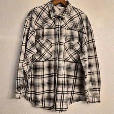 Time Tru White & Black Super-Soft Flannel: Comfy Effortless Winter Essential