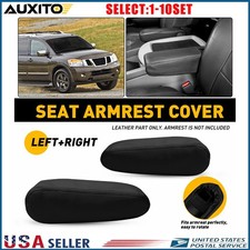 For 04-15 Nissan Armada Titan Front Seat Armrest Leather Cover Left Right 1-10x