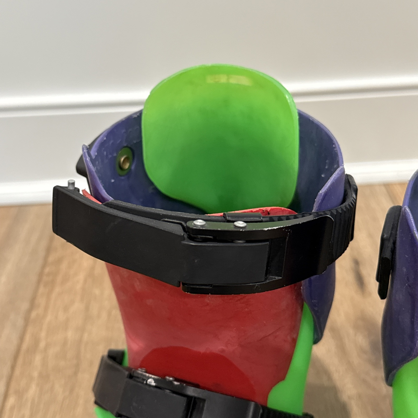 SALOMON Scarponi da sci vintage Dynafit Tour Lite 3 verde fluo rosso viola SOLO PEZZI esposizione