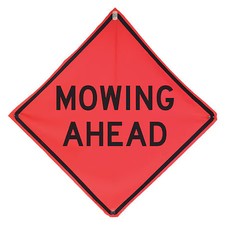 Eastern Metal Signs And Safety 669-C/48-Mo-Ma Mowing Ahead Traffic Sign, 48 In