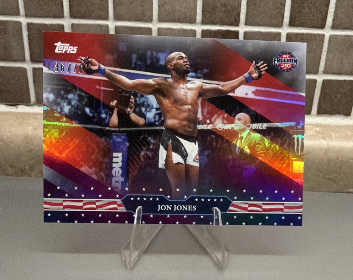2026 Topps UFC Freedom 250 Jon Jones /76 Red White Blue SSP 🇺🇸
