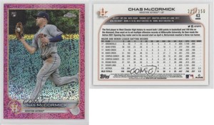 2022 Topps Chrome Magenta Speckle Refractor /350 Chas McCormick #43 Rookie RC