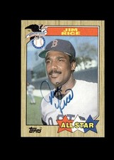 Jim Rice 1987 Topps All-Star Red Sox authentic autographed card