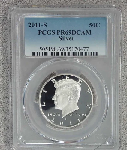 2011-S Proof 90% Silver Kennedy Half Dollar PCGS PR69DCAM (477)
