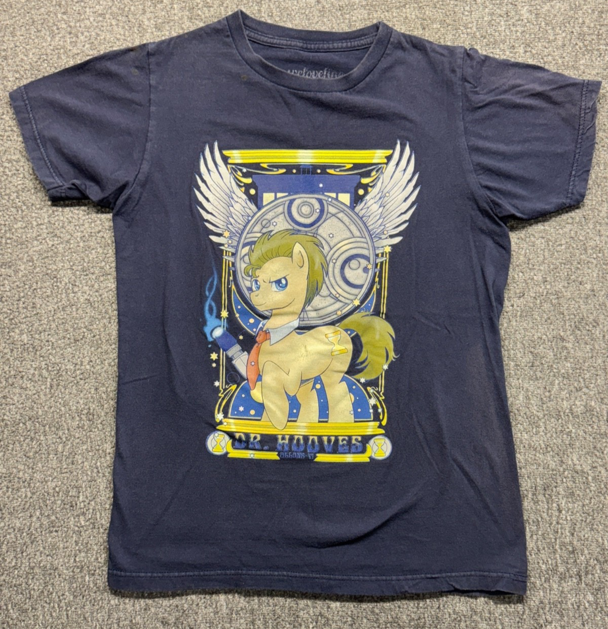 T shirt vintage We Love Fine uomo S blu Dr Hooves My Lil Pony