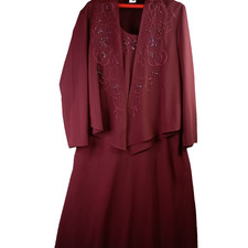 R M Richards Purple Evening Cocktail MOB Wedding Beaded Women's Size 16