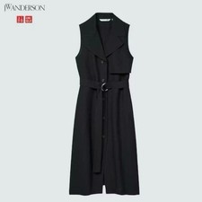 UNIQLO JW ANDERSON Black Sleeveless Long Shirt Dress M