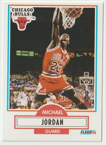 1990-91 Fleer - Michael Jordan #26 Black Line Above Biographical Information
