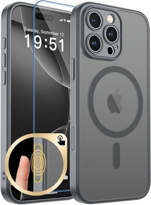 Magnetic for iPhone 16 Pro Max Case, Translucent Matte Shockproof Protective Cov
