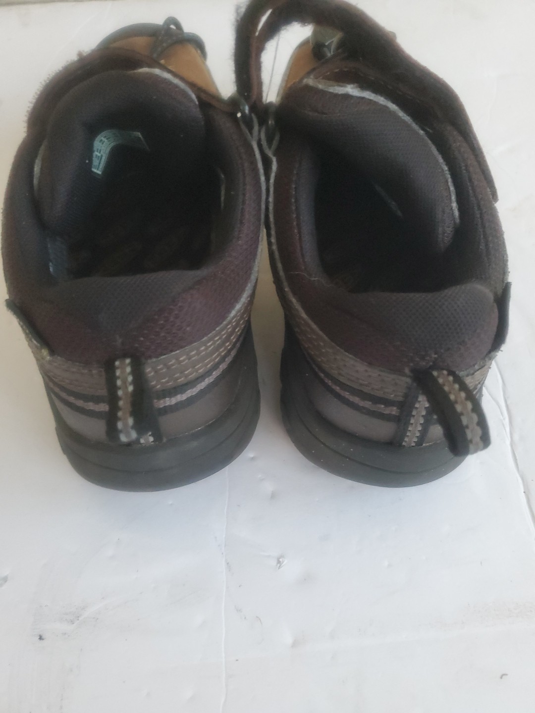 Scarpe stringate elastiche da trekking in pelle impermeabili Keen Dry marrone taglia 12