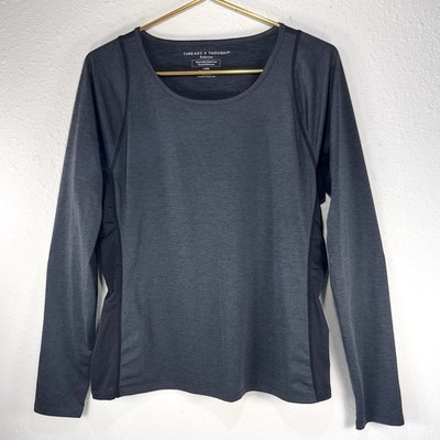 Threads 4 Thought ReActive Long Sleeve Performance Top Dark Gray Size L