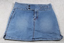 Vintage Guess Jeans Skirt Womens 30 Blue Stretch Denim Mini Y2K USA Pockets 90s