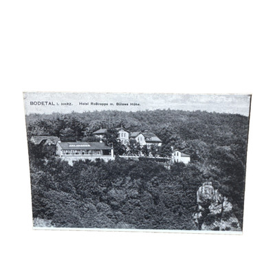 Postkarte Ansichtskarte Thale Harz Bodetal Hotel Rosstrappe Bülowshöhe Ungl.