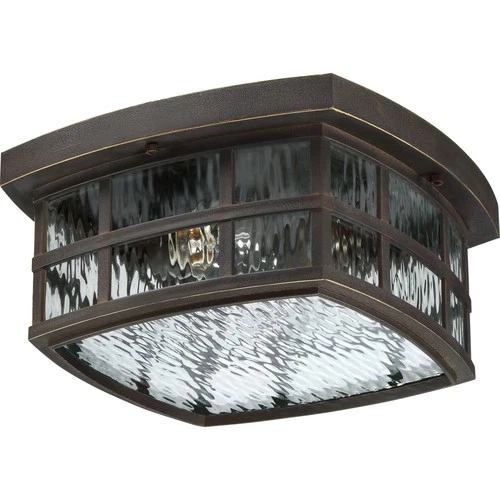 Quoizel SNN1612 Stonington 2 Light 12"W Flush Mount Outdoor - Black - Picture 9 of 12